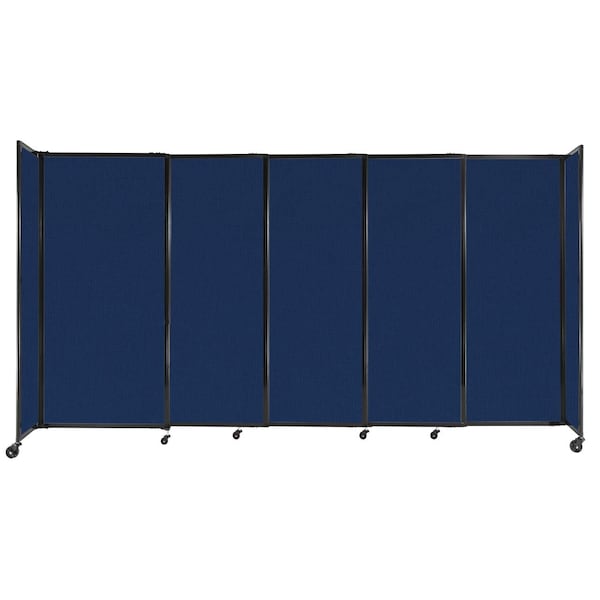 StraightWall Sliding Portable Partition 11'3" x 6' Navy Blue Fabric